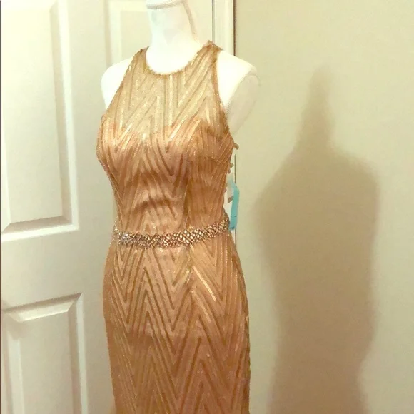 Camille La Vie Dresses | Beautiful Gold Gown (Prom/Wedding Guest) | Color: Gold/Tan | Size: 4 | Pm-38752552's Closet
